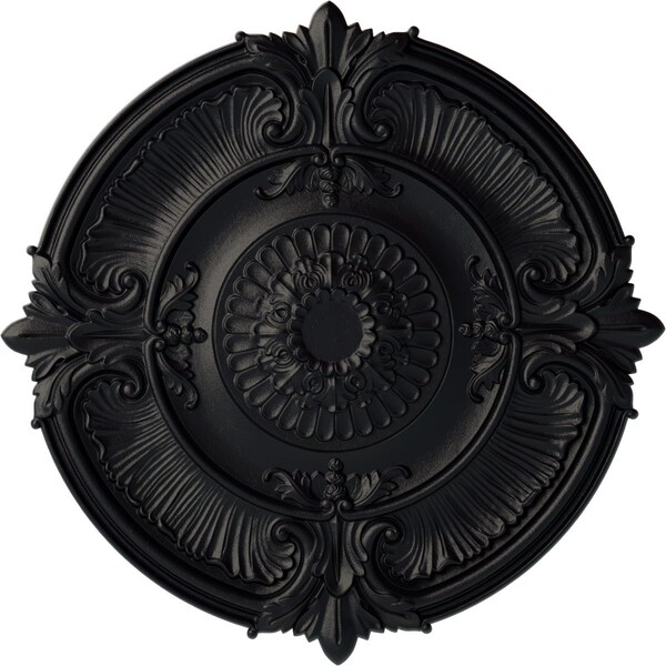 Ekena Millwork Attica Acanthus Leaf Ceiling Medallion (Fits Canopies up to 4 5/8"), 53 1/2"OD x 3 1/2"P, Steel Gray CM53ATSGS - main